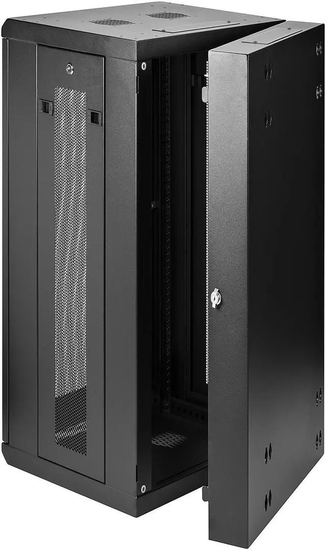 Alt view image 4 of 6 - StarTech.com Wall Mount Server Rack Cabinet - 18U Rack - 20" Deep - Hinged Enclosure - Wall Mount Rack - Server Cabinet
