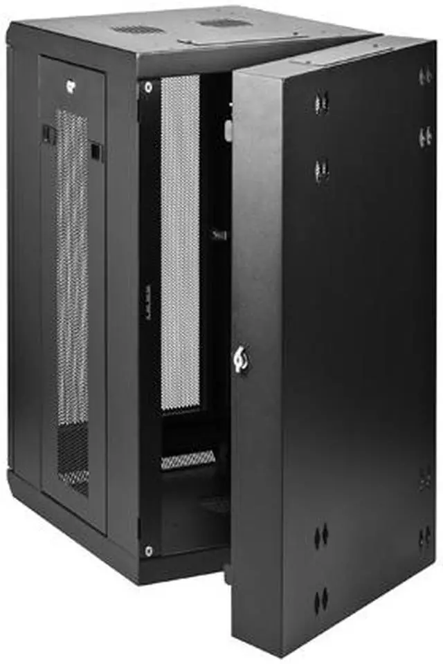 Alt view image 4 of 5 - StarTech.com RK1520WALHM Wall Mount Server Rack Cabinet - 15U Rack - 20 In Deep - Hinged Enclosure - Wall Mount Rack - Server Cabinet