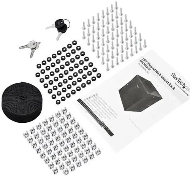 Alt view image 5 of 5 - StarTech.com RK1520WALHM Wall Mount Server Rack Cabinet - 15U Rack - 20 In Deep - Hinged Enclosure - Wall Mount Rack - Server Cabinet