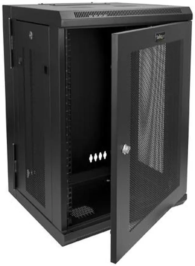 Alt view image 2 of 9 - StarTech RK12WALHM Wall Mount Server Rack Cabinet - 12U Rack - 17" Deep - Hinged Enclosure - Network Rack - Server Cabinet