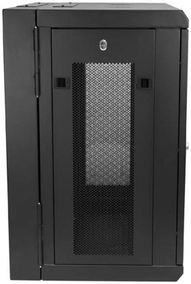 Alt view image 3 of 9 - StarTech RK12WALHM Wall Mount Server Rack Cabinet - 12U Rack - 17" Deep - Hinged Enclosure - Network Rack - Server Cabinet
