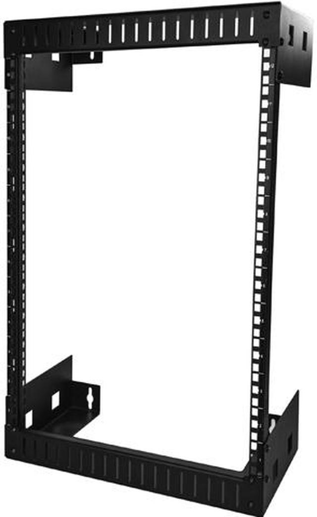 2-Post Open Frame Server Rack, 12U, Switch-Depth, Wall-Mount