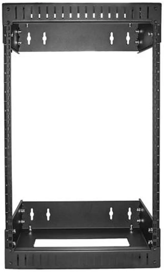 Alt view image 2 of 3 - StarTech RK12WALLOA Wall Mount Server Rack - 12U Rack - 12 - 20 in Adjustable Depth - Open Frame - Network Rack - Computer Rack - Equipment Rack
