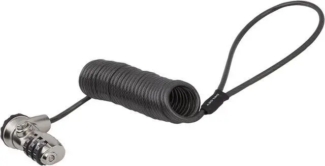Main image of StarTech.com LTLOCK3DCOIL Laptop Cable Lock - With 6' Self-Coiling Cable - Portable 3-Digit Combination Laptop Lock - Laptop Security Locking Cable