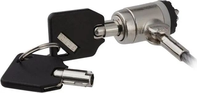 Alt view image 4 of 5 - StarTech.com LTLOCKKEY Keyed Cable Lock - Push-to-Lock Button - 2m (6.5') Steel Cable - Locking Cable for Laptop - Computer Security Cable Lock