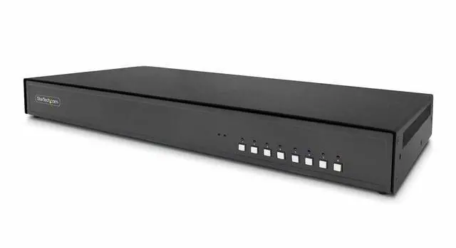 Main image of StarTech Secure 8-Port DVI KVM Switch, NIAP 4.0, Metal Housing, CAC Port, Made in the USA
