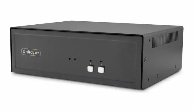 Main image of StarTech Secure 2-Port Dual-Monitor KVM Switch, 1x DP In to 2x HDMI Out, 4K 30Hz, NIAP 4.0, CAC, Made in the USA