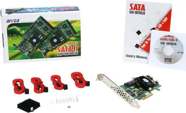 Alt view image 5 of 5 - areca ARC-1210 PCI-Express x8 SATA II (3.0Gb/s) Controller Card