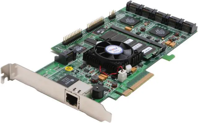 Main image of Areca ARC-1230 PCI-Express x8 SATA II Controller Card RAID level 0, 1 (10), 3, 5, 6 (if RAID 6 engine supported) and JBOD