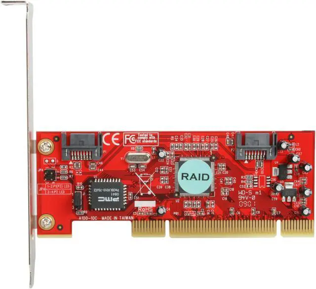 Alt view image 2 of 4 - Rosewill RC-201 PCI SATA Silicon Image, RAID 0/1, Normal and Low Profile Host Controller Card