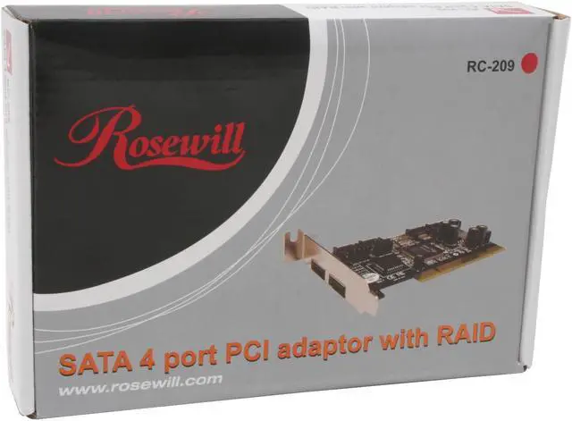 Alt view image 11 of 11 - Rosewill RC-209 PCI SATA Controller Card