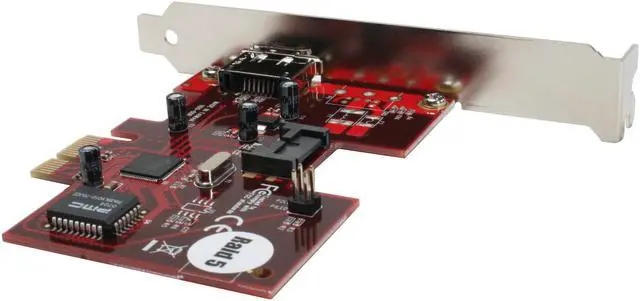 Alt view image 5 of 8 - Rosewill RC-213 Silicon Image PCI Express External eSATA x1/ Internal SATA x1 3G NCQ Controller Card RAID 0/1/0+1/5/ or un-RAID modes