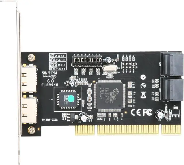Alt view image 3 of 6 - Rosewill RC-209-EX PCI 2.3, 32bit, 33/66Mhz SATA Controller Card