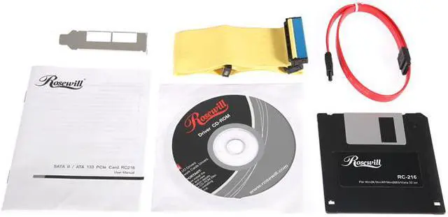 Alt view image 4 of 5 - Rosewill RC-216 PCI Express eSATA II x 2 / ATA 133 x1 RAID 0/1/0+1/JBOD mode Controller Card