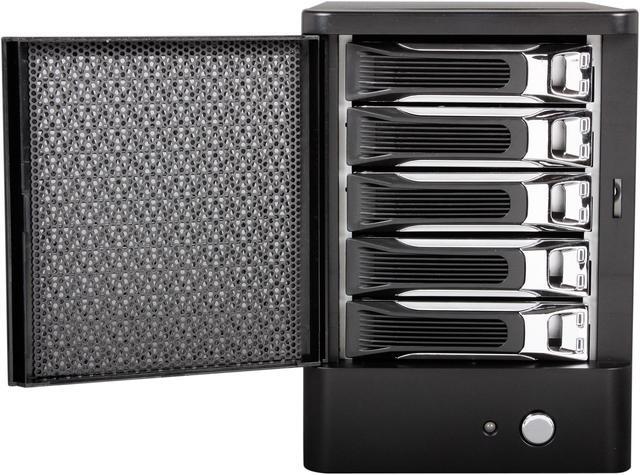 Alt view image 2 of 13 - Rosewill RSV-S5 - 5-Bay 2.5" & 3.5" Hot-Swap Storage Encl. System - RAID 0 / 1 / 5 / 10 / 5 + Spare / Spanning / JBOD - 120mm Fan, Port Multiplier, Tray Design - Controller Card Bundle