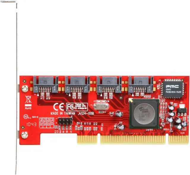Alt view image 3 of 6 - Rosewill RC-217 SATA II 4 Port RAID 0/1/5/10 PCI RAID Card