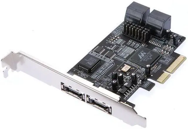 Main image of Rosewill RC-218 PCI Express SATA II Controller Card w/ 4 internal SATA with 2 external eSATA Design