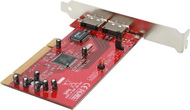 Alt view image 5 of 6 - Rosewill RC-220 Silicon Image PCI 2 x eSATA 1.5G non-RAID Controller Card Also includes an additional Low Profile Size PCI Bracket