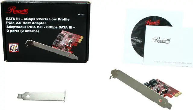 Alt view image 6 of 6 - Rosewill RC-227 PCI-Express 2.0 SATA III (6.0Gb/s) Controller Card