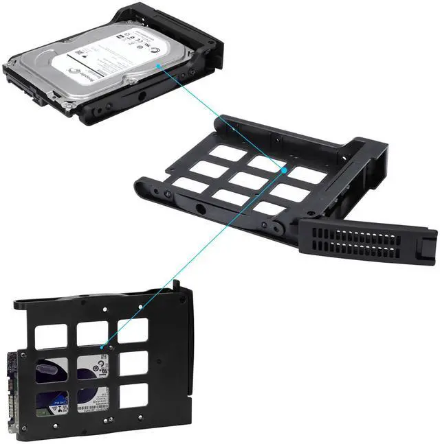 Alt view image 7 of 11 - Rosewill Hard Drive Enclosure - 3 x 5.25" to 4 x 3.5" Hot-Swap Enclosure - SATA I/II/III/ & SAS HDD  - RSV-SATA-Cage-34