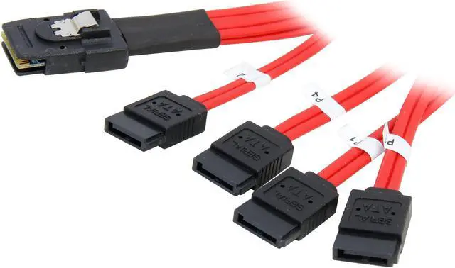 Main image of Rosewill RASA-13002 - 2-Foot (0.6 Meter) Multi-Lane Internal Serial ATA Breakout Cable (SFF-8087)