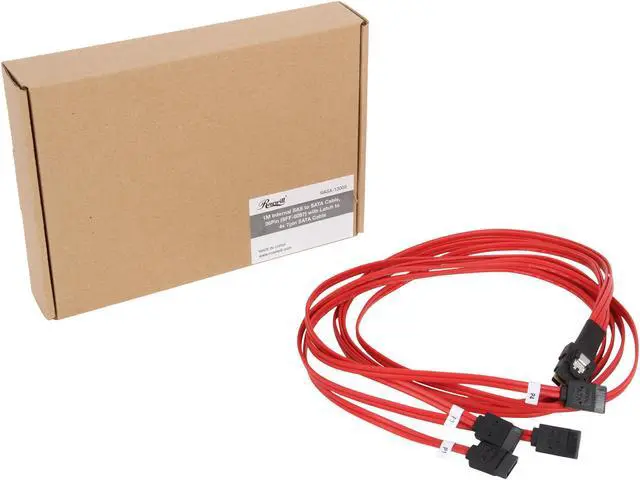 Alt view image 3 of 3 - Rosewill RASA-13003 - 3.3-Foot (1 Meter) Multi-Lane Internal (SFF-8087) Serial ATA Breakout Cable
