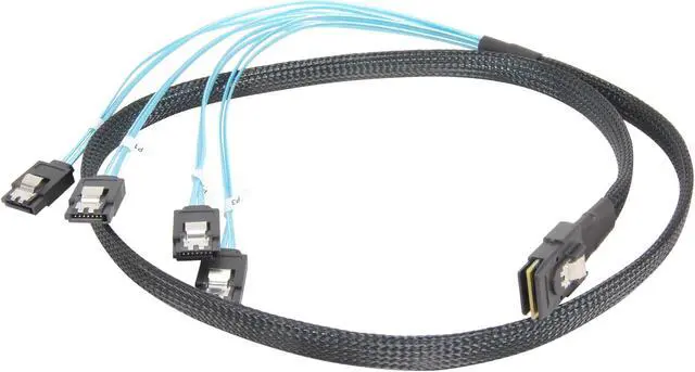 Alt view image 2 of 3 - Rosewill RASA-13004 - 3.3-Foot (1 Meter) Multi-Lane Internal (SFF-8087) Serial ATA Breakout Cable