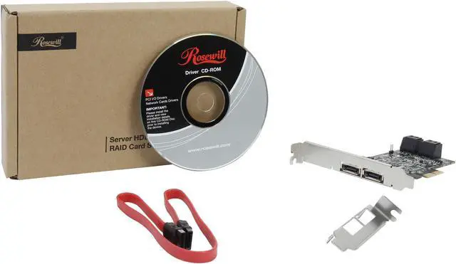 Alt view image 5 of 5 - Rosewill RC-230 PCI Express 4 Ports SATA III HDD Controller Card
