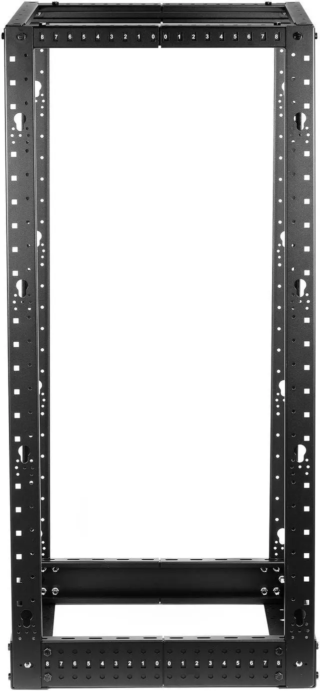 Alt view image 2 of 20 - Rosewill 25U Open Frame Server Rack, 4-Post Network Server Rack, Adjustable Depth Frame Rack, Heavy Load Rack for Computer/Data/AV/IT Equipment/Network Equipment-RSR-4P25U001