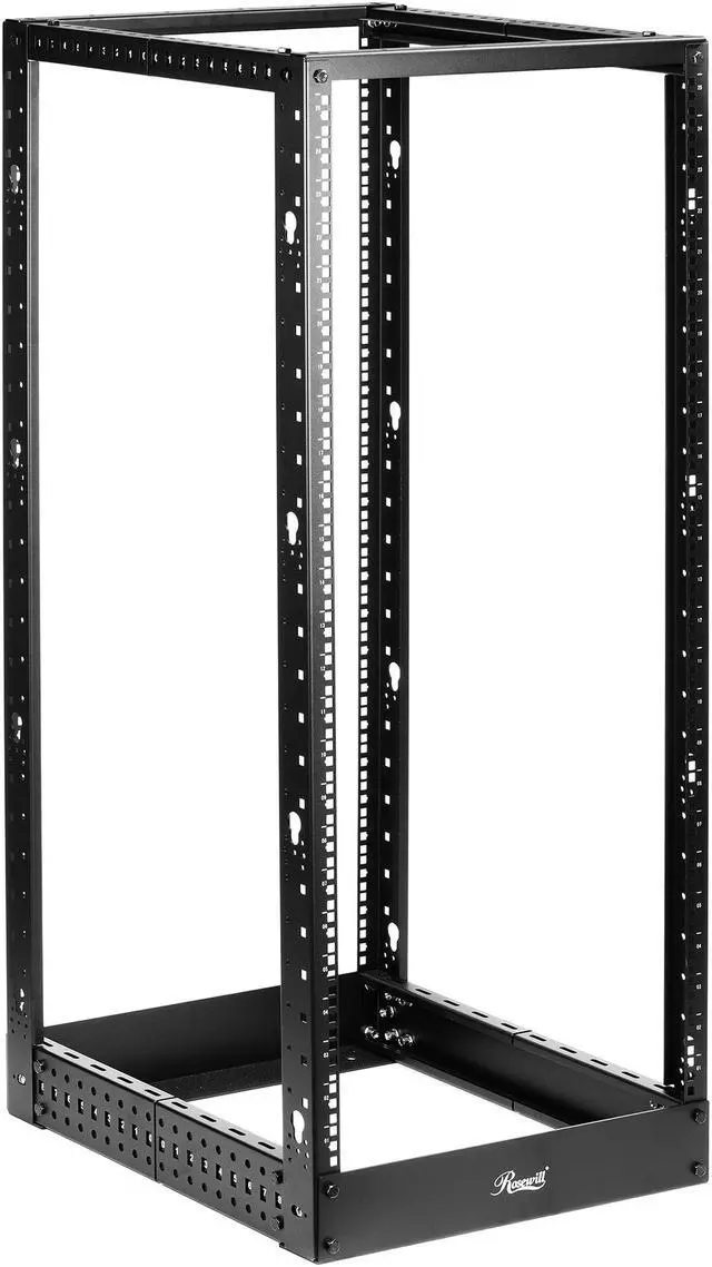 Alt view image 3 of 20 - Rosewill 25U Open Frame Server Rack, 4-Post Network Server Rack, Adjustable Depth Frame Rack, Heavy Load Rack for Computer/Data/AV/IT Equipment/Network Equipment-RSR-4P25U001