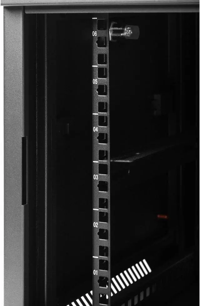 Alt view image 15 of 16 - Rosewill 6U Server Rack Enclosure with Glass Door, Locks, & Removable Side Panels Wall Mount Network Cabinet 19 Inch Rack 17.7 Inches Deep Fully Assemble-RSWM-6U001