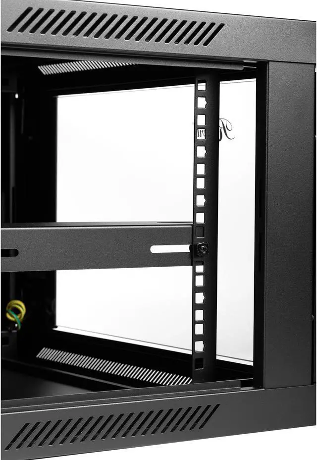 Alt view image 14 of 16 - Rosewill 6U Server Rack Enclosure with Glass Door, Locks, & Removable Side Panels Wall Mount Network Cabinet 19 Inch Rack 17.7 Inches Deep Fully Assemble-RSWM-6U001