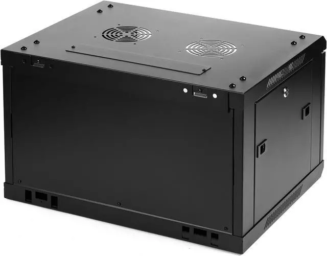 Alt view image 7 of 16 - Rosewill 6U Server Rack Enclosure with Glass Door, Locks, & Removable Side Panels Wall Mount Network Cabinet 19 Inch Rack 17.7 Inches Deep Fully Assemble-RSWM-6U001
