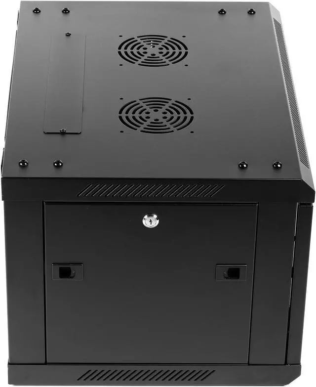 Alt view image 8 of 16 - Rosewill 6U Server Rack Enclosure with Glass Door, Locks, & Removable Side Panels Wall Mount Network Cabinet 19 Inch Rack 17.7 Inches Deep Fully Assemble-RSWM-6U001