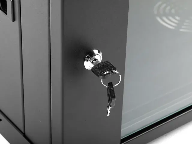 Alt view image 11 of 16 - Rosewill 6U Server Rack Enclosure with Glass Door, Locks, & Removable Side Panels Wall Mount Network Cabinet 19 Inch Rack 17.7 Inches Deep Fully Assemble-RSWM-6U001