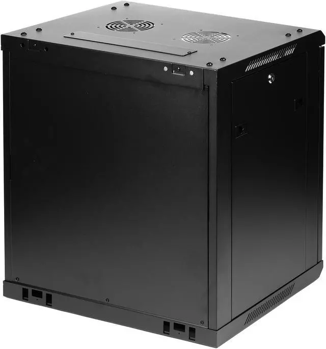 Alt view image 8 of 9 - Rosewill 12U Server Rack Enclosure with Glass Door, Locks, & Removable Side Panels Wall Mount Network Cabinet 19 Inch Rack 17.7 Inches Deep Fully Assemble-RSWM-12U001