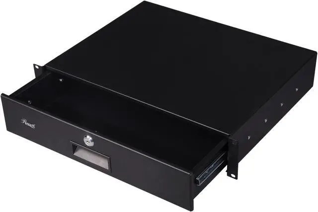 Alt view image 2 of 5 - Rosewill 2U 14" Deep Rack Mount Drawer with Lock and Key RSA-2UDW001