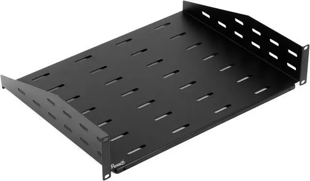 Alt view image 3 of 5 - Rosewill 2U 19-Inch Universal Vented Rack Mount Cantilever Server Cabinet Shelf 14-Inches Deep Black-RSA-2USHF001