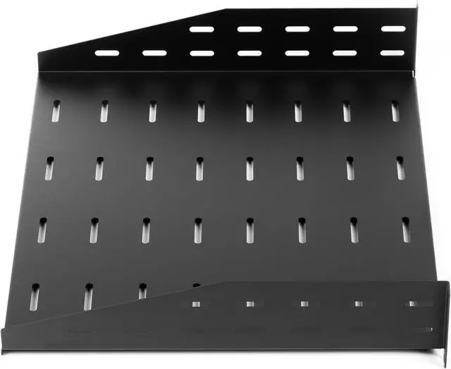 Alt view image 2 of 5 - Rosewill 2U 19-Inch Universal Vented Rack Mount Cantilever Server Cabinet Shelf 16-Inches Deep Black-RSA-2USHF00