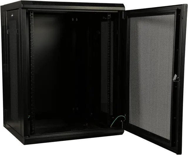 Alt view image 6 of 8 - Rosewill RSWM-15U001 15U Wall Mount Rack Enclosure Server Cabinet, Hinged, 20.5" Deep, Switch-Depth