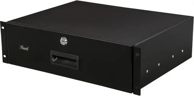 Main image of Rosewill RSA-3UDW001 3U 14" Deep Rack Mount Drawer with Lock And Key, Black Color