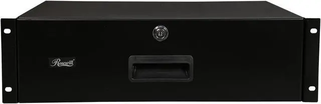 Alt view image 2 of 6 - Rosewill RSA-3UDW001 3U 14" Deep Rack Mount Drawer with Lock And Key, Black Color