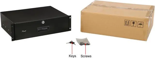 Alt view image 6 of 6 - Rosewill RSA-3UDW001 3U 14" Deep Rack Mount Drawer with Lock And Key, Black Color