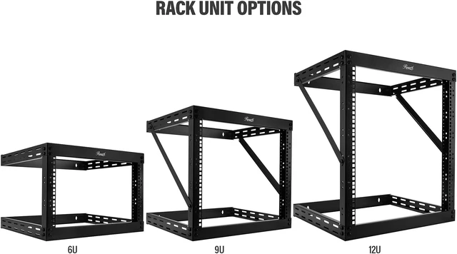 Rosewill 12U Wall Mount Open Frame 2-Post Server Equipment Rack, 17 ...