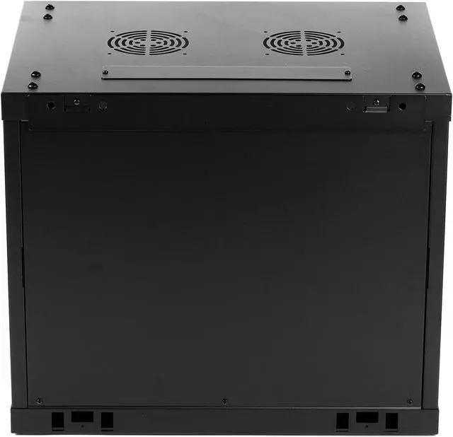 Alt view image 5 of 20 - Rosewill 9U Server Rack Enclosure with Glass Door, Locks, & Removable Side Panels Wall Mount Network Cabinet 19 Inch Rack 17.7 Inches Deep Flat-Pack-RSWM-9U001F