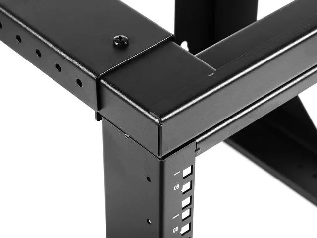 Alt view image 11 of 11 - Rosewill 9U Server Rack with Swing Gate -Wall Mount Rack for 19 Inch IT Equipment Open Frame Rack–Network Rack Wall Mount for AV & Server Equipment Adjustable Depth 18 inches to 26 inches 9U Rack, BK