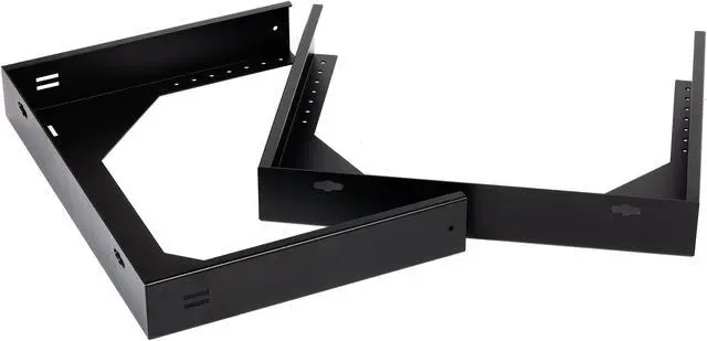 Alt view image 6 of 8 - Rosewill 12U Server Rack with Swing Gate -Wall Mount Rack for 19 Inch IT Equipment Open Frame Rack–Network Rack Wall Mount for AV & Server Equipment Adjustable Depth 18 inches to 26 inches 9U Rack, BK