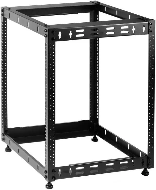 Main image of Rosewill 12U Open Frame Network Rack for Servers & AV Gear,Server Rack Floor Standing or Wall Mounted, AV Rack for 19" Networking, Servers and Audio 20 inches Depth-RSWR-12U001
