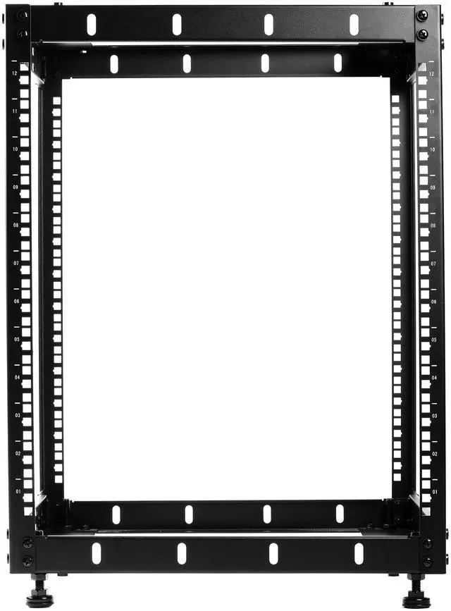Alt view image 2 of 15 - Rosewill 12U Open Frame Network Rack for Servers & AV Gear,Server Rack Floor Standing or Wall Mounted, AV Rack for 19" Networking, Servers and Audio 20 inches Depth-RSWR-12U001