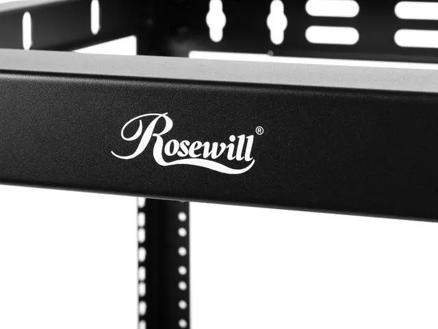 Alt view image 7 of 15 - Rosewill 12U Open Frame Network Rack for Servers & AV Gear,Server Rack Floor Standing or Wall Mounted, AV Rack for 19" Networking, Servers and Audio 20 inches Depth-RSWR-12U001